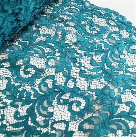 teal lace fabric